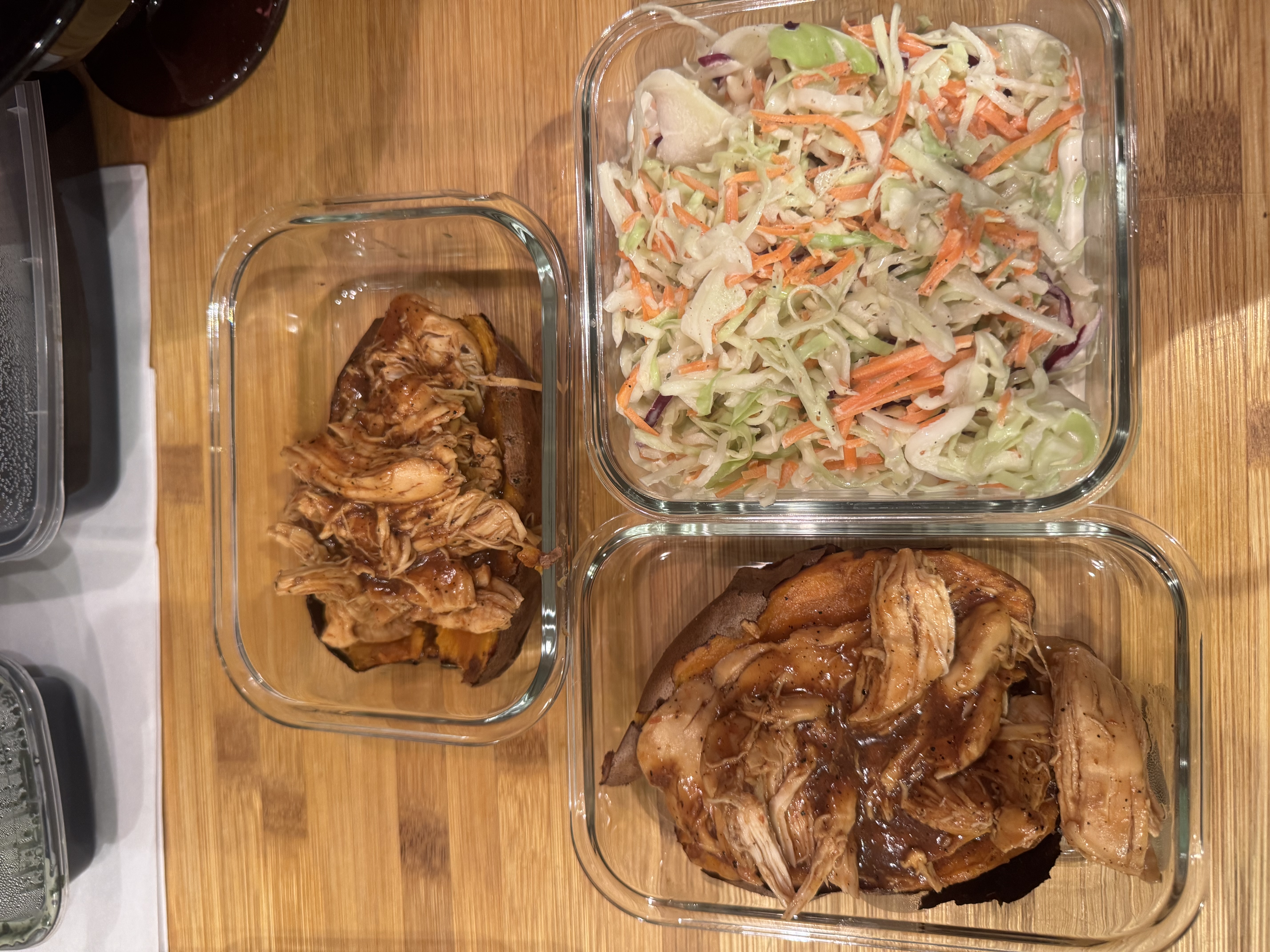 Bbq chicken and Cole slaw